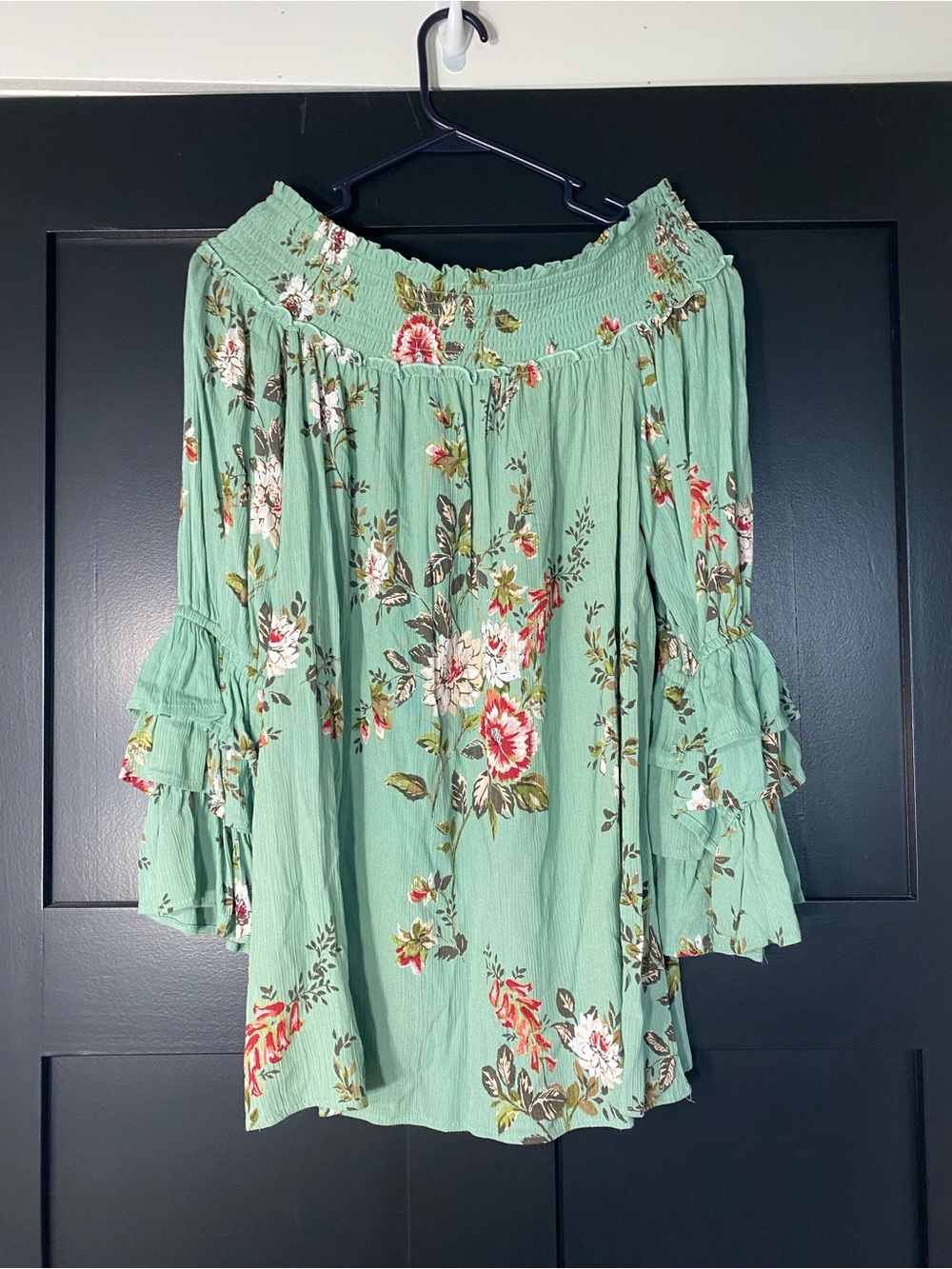 4/$16 Lola P. Floral Off the Shoulder Top